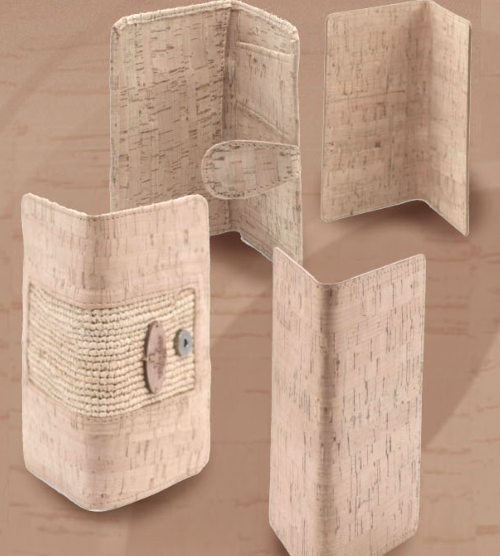 Étui passeport en liège & raphia artisanal